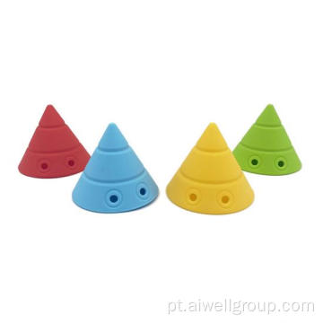 Bloco de empilhamento suave de silicone Brinquedos Aprendendo Montessori Game